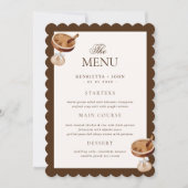 Tini Bit Older Espresso Bridal Shower Menu Card 招待状 (正面)