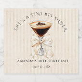 Tini Bit Older Espresso Martini スパークリングワインラベル (シングルラベル)