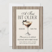 Tini Bit Older Espresso Martini 40th Birthday 招待状 (正面)