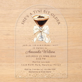 Tini Bit Older Espresso Martini Acrylic Invitation アクリル招待状