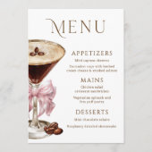 Tini Bit Older Espresso Martini Birthday Menu メニュー (正面)