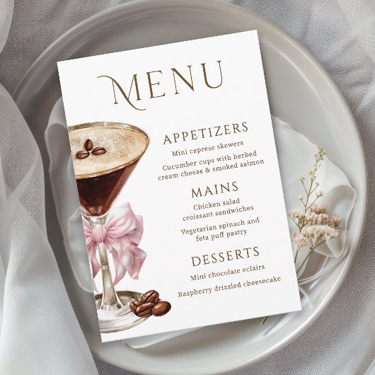 Tini Bit Older Espresso Martini Birthday Menu メニュー