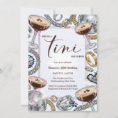 Tini Bit Older Espresso Martini Glam Birthday 招待状 (正面)