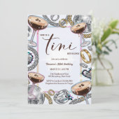 Tini Bit Older Espresso Martini Glam Birthday 招待状 (スタンド正面)