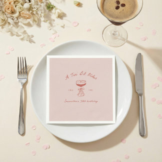 Tini Bit Older Espresso Martini Scribble Birthday スタンダードカクテルナプキン