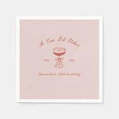 Tini Bit Older Espresso Martini Scribble Birthday スタンダードカクテルナプキン (正面)