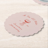 Tini Bit Older Espresso Martini Scribble Birthday ペーパーコースター (アングル)