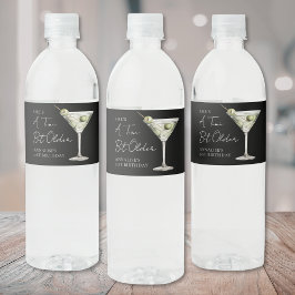 Tini Bit Older Martini Birthday Party ペットボトルラベル