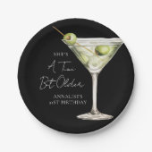 Tini Bit Older Martini Birthday Party ペーパープレート (正面)