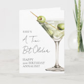 Tini Bit Older Martini Happy Birthday カード (正面)
