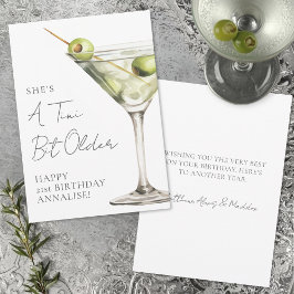 Tini Bit Older Martini Happy Birthday カード