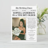 Tini Bit Older Newspaper Adult Birthday 招待状 (スタンド正面)