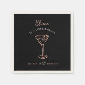 Tini Bit Older Personalized Birthday Party スタンダードカクテルナプキン (正面)