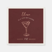 Tini Bit Older Personalized Birthday Party スタンダードカクテルナプキン (正面)