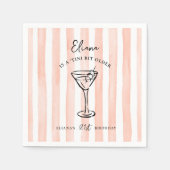 Tini Bit Older Personalized Birthday Party スタンダードカクテルナプキン (正面)