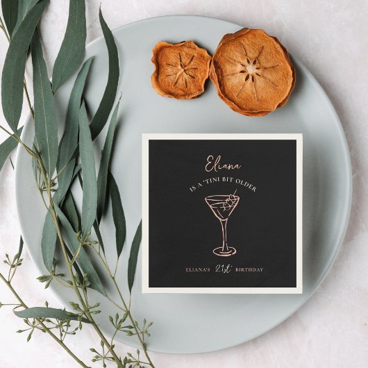 Tini Bit Older Personalized Birthday Party スタンダードカクテルナプキン