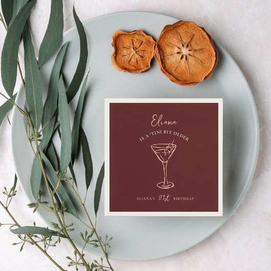 Tini Bit Older Personalized Birthday Party スタンダードカクテルナプキン