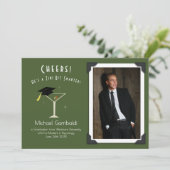 Tini Bit Smarter Graduation Announcement Martini 招待状 (スタンド正面)