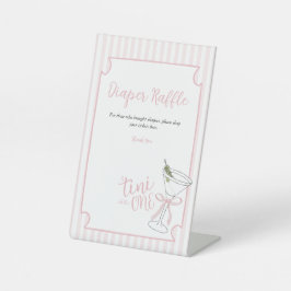 Tini Oneが途中おむつラッフルサイン 台座サイン