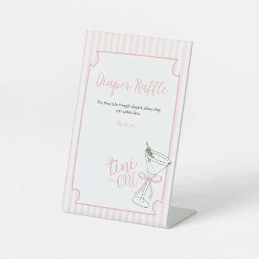 Tini Oneが途中おむつラッフルサイン 台座サイン (正面)