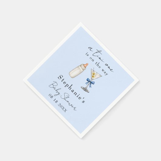 Tini Oneはブルーマルティニの赤ちゃんシャワーの方法の1つである スタンダードカクテルナプキン (角)