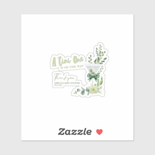 Tini oneは赤ちゃんシャワー男女兼用の途中だ シール (シート)