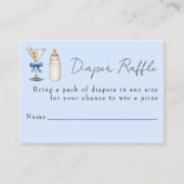 Tini Oneは途中おむつラッフル赤ちゃんシャワー エンクロージャーカード (正面)