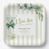 Tini oneはMartini Babyのシャワーに向かっている ペーパープレート (正面)