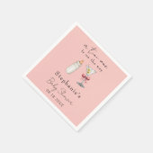Tini OneはPink Martini Baby Showerの一つである スタンダードカクテルナプキン (角)