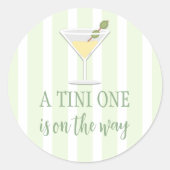 Tini One Baby Shower ラウンドシール (正面)
