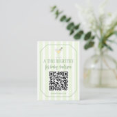 Tini One Baby Shower Registry エンクロージャーカード (スタンド正面)