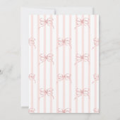 Tini One Bow Coffee Espresso Martini Baby Shower 招待状 (裏面)