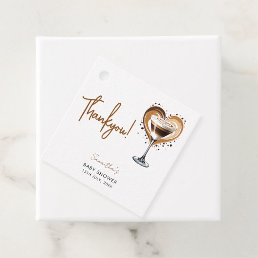 Tini One Espresso Martiniベビーシャワー フェイバータグ (インサイチュ)