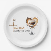 Tini One Espresso Martiniベビーシャワー ペーパープレート (正面)