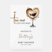 Tini One Espresso Martini Baby Showerへようこそ アクリルサイン (正面)