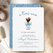 Tini One Espresso Martini Blue Boy Baby Shower 招待状