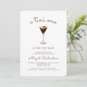 Tini One Espresso Martini QRコードベビーシャワー 招待状 (スタンド正面)