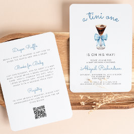 Tini One Espresso Martini QRコードボーイベビーシャワー 招待状