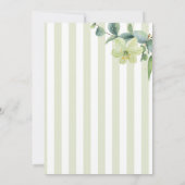 Tini one martini緑の赤男女兼用ちゃんシャワー 招待状 (裏面)