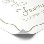 Tini One Martini Baby Shower Pigives Sign ポスター (角)