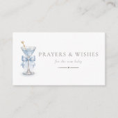 Tini One Martini Blue Baby Shower Prayers For Baby エンクロージャーカード (正面)