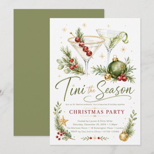 Tini the Season クリスマスパーティー 招待状 (正面/裏面)
