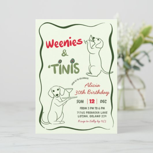 Tinis and Weenies Birthday Woman 招待状 (スタンド正面)