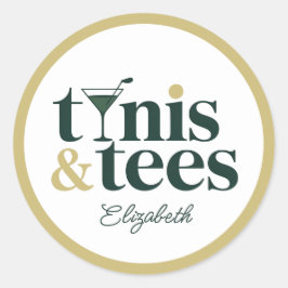 Tinis & Tees カントリークラブ ゴルフ バチェラー ラウンドシール