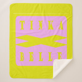 Tinka Belle design cute colors pink lemon   シェルパブランケット