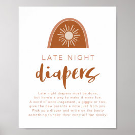 TINLEYテラコッタレインボーレイトナイトオムツ ポスター