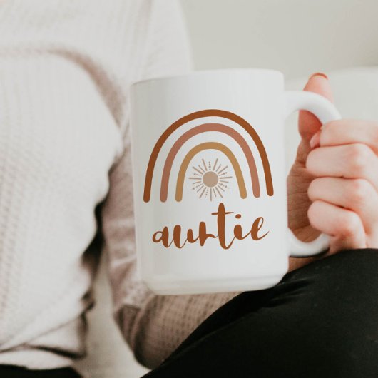 TINLEYボヘミアン焼きオレンジ色のレインボーサンアウンティ コーヒーマグカップ