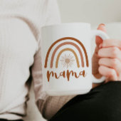 TINLEYボヘミアン燃えたオレンジ色のレインボーサンマママママホフ コーヒーマグカップ