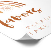 TINLEYボホテラコッタレインボーイフライトテーブルサイン ポスター (角)