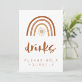 TINLEYボホテラコッタレインボードリンクテーブルサイン 招待状 (スタンド正面)